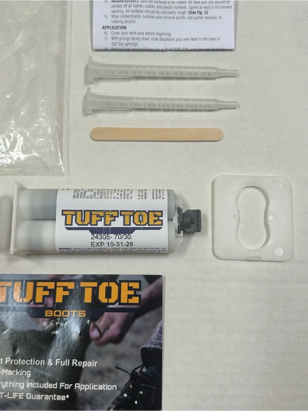 NWT Tuff Toe Brown Boot Protector Guard Repair Kit